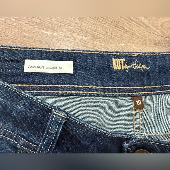 Kut From The Cloth Cameron Cuffed Straight Leg Jean Size 10 - Picture 8 of 12